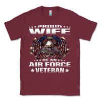 Burgundy proud wife of an air force veteran military vet spouse gifts premium m Classic Tee - Craftify