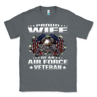 Charcoal Heather proud wife of an air force veteran military vet spouse gifts premium m Classic Tee - Craftify