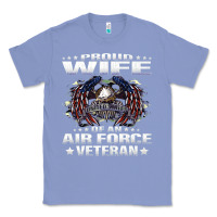 Colony Blue proud wife of an air force veteran military vet spouse gifts premium m Classic Tee - Craftify