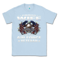 Dusty Blue proud wife of an air force veteran military vet spouse gifts premium m Classic Tee - Craftify