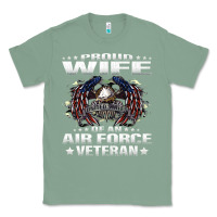 Sage proud wife of an air force veteran military vet spouse gifts premium m Classic Tee - Craftify