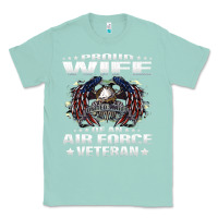 Seafoam proud wife of an air force veteran military vet spouse gifts premium m Classic Tee - Craftify