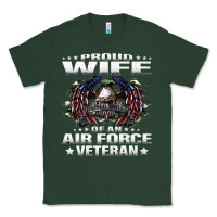 Sports Green proud wife of an air force veteran military vet spouse gifts premium m Classic Tee - Craftify