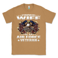 Toasted Coconut proud wife of an air force veteran military vet spouse gifts premium m Classic Tee - Craftify