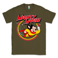 Army Green the mighty mouse Classic Tee - InspiraDesign