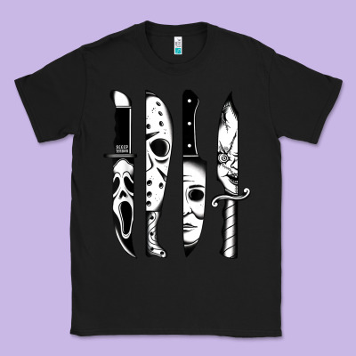 Knives Horror Movie Friday Halloween Horror Goth Evil T Shirt Classic Tee Designed By Inspiradesign