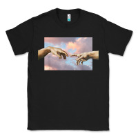 Black creation of adam hands aesthetic t shirt Classic Tee - InspiraDesign