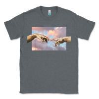 Charcoal Heather creation of adam hands aesthetic t shirt Classic Tee - InspiraDesign