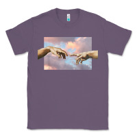 Lavender creation of adam hands aesthetic t shirt Classic Tee - InspiraDesign