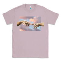 Lilac creation of adam hands aesthetic t shirt Classic Tee - InspiraDesign