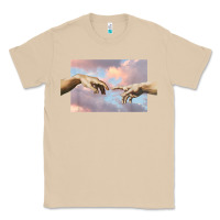 Mushroom creation of adam hands aesthetic t shirt Classic Tee - InspiraDesign