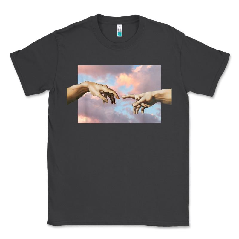 Creation Of Adam Hands Aesthetic T Shirt Classic Tee by InspiraDesign | Teevron