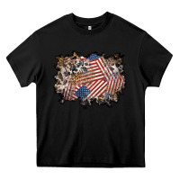 Black 4th of july background Heavy Core Tee - BundleAndBundleShop