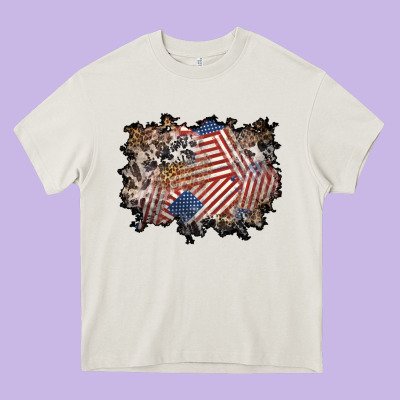 4th Of July Background Heavy Core Tee Designed By Bundleandbundleshop