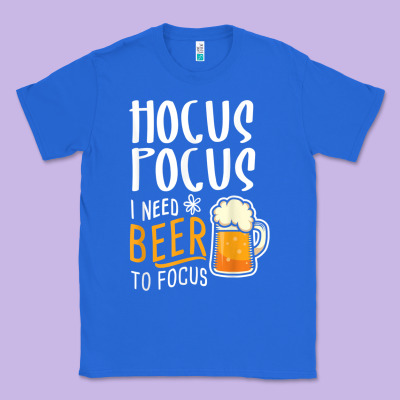 Hocus Pocus I Need Beer To Focus Funny Halloween Witch 1 Classic Tee Designed By Inspiradesign