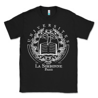 Black Universite Paris La Sorbonne Classic Tee - InspiraDesign