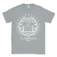 Heather Grey Universite Paris La Sorbonne Classic Tee - InspiraDesign