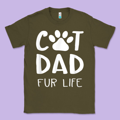 Funny Cat Dad Fathers Day Gift Shirt Fur Life Cat Tee Classic Tee Designed By Inspiradesign
