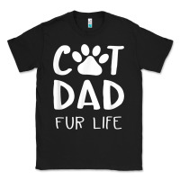 Black funny cat dad fathers day gift shirt fur life cat tee Classic Tee - InspiraDesign