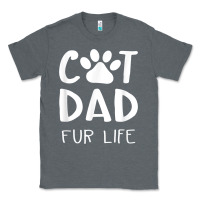Charcoal Heather funny cat dad fathers day gift shirt fur life cat tee Classic Tee - InspiraDesign