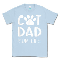 Dusty Blue funny cat dad fathers day gift shirt fur life cat tee Classic Tee - InspiraDesign