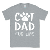 Heather Grey funny cat dad fathers day gift shirt fur life cat tee Classic Tee - InspiraDesign