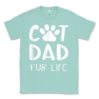 Seafoam funny cat dad fathers day gift shirt fur life cat tee Classic Tee - InspiraDesign