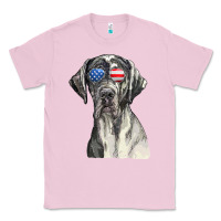 Bubblegum Pink great dane sunglasses american usa flag 4th of july fourth t shirt Classic Tee - InspiraDesign