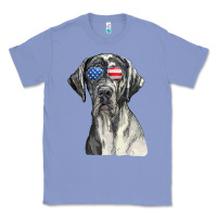 Colony Blue great dane sunglasses american usa flag 4th of july fourth t shirt Classic Tee - InspiraDesign