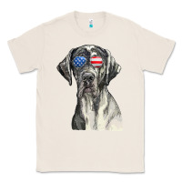 Natural great dane sunglasses american usa flag 4th of july fourth t shirt Classic Tee - InspiraDesign