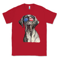 Red great dane sunglasses american usa flag 4th of july fourth t shirt Classic Tee - InspiraDesign