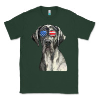 Sports Green great dane sunglasses american usa flag 4th of july fourth t shirt Classic Tee - InspiraDesign
