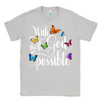Moon Dust With God All Things Are Possible  Religious Butterfly Art Classic Tee - InspiraDesign