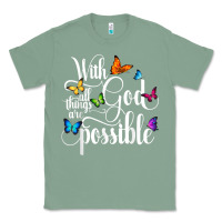 Sage With God All Things Are Possible  Religious Butterfly Art Classic Tee - InspiraDesign