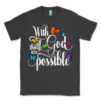 Smoke With God All Things Are Possible  Religious Butterfly Art Classic Tee - InspiraDesign
