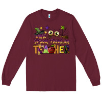 Burgundy one spook tacular teacher Long Sleeve Tee - BarkalooDesign