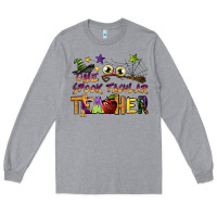 Heather Grey one spook tacular teacher Long Sleeve Tee - BarkalooDesign