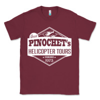 Burgundy Pinochet Helicopter Tours Classic Tee - InspiraDesign