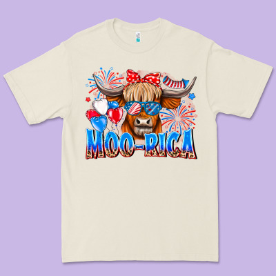 Moo Rica Premium Tee Designed By Cowhidedigitalart