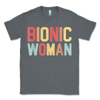 Charcoal Heather bionic woman injury accident broken hip leg arm surgery t shirt Classic Tee - InspiraDesign