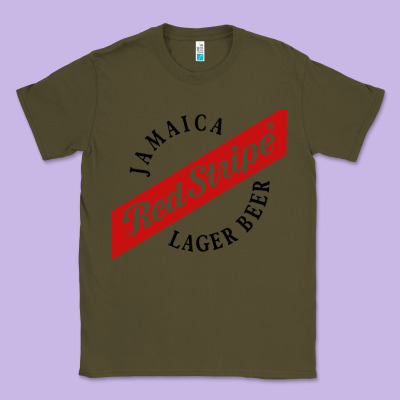 Jamaica Red Stripe Lager Beer Classic Tee Designed By Inspiradesign