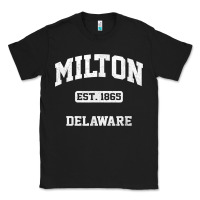 Milton Delaware De Vintage State Athletic Style T Shirt Classic Tee | Teevron