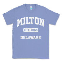 Colony Blue milton delaware de vintage state athletic style t shirt Classic Tee - InspiraDesign