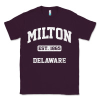 Plum milton delaware de vintage state athletic style t shirt Classic Tee - InspiraDesign