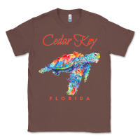 Chestnut Cedar Key Florida Watercolor Sea Turtle Sweatshirt Classic Tee - InspiraDesign
