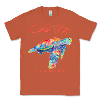 Copper Cedar Key Florida Watercolor Sea Turtle Sweatshirt Classic Tee - InspiraDesign