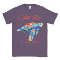 Lavender Cedar Key Florida Watercolor Sea Turtle Sweatshirt Classic Tee - InspiraDesign