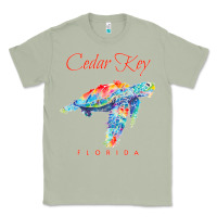 Matcha Cedar Key Florida Watercolor Sea Turtle Sweatshirt Classic Tee - InspiraDesign