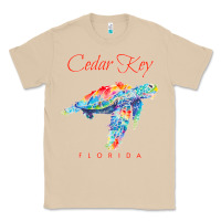 Mushroom Cedar Key Florida Watercolor Sea Turtle Sweatshirt Classic Tee - InspiraDesign