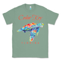 Sage Cedar Key Florida Watercolor Sea Turtle Sweatshirt Classic Tee - InspiraDesign